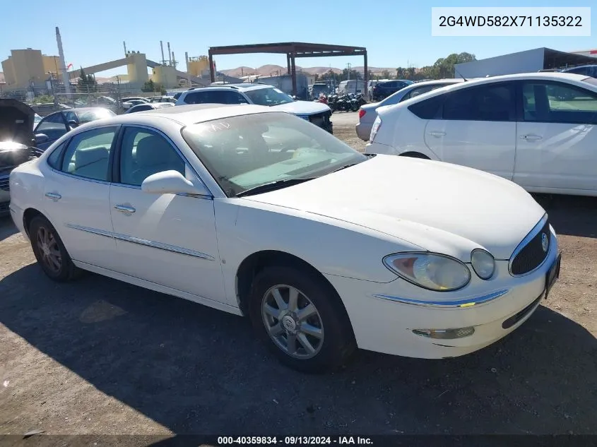 2G4WD582X71135322 2007 Buick Lacrosse Cxl