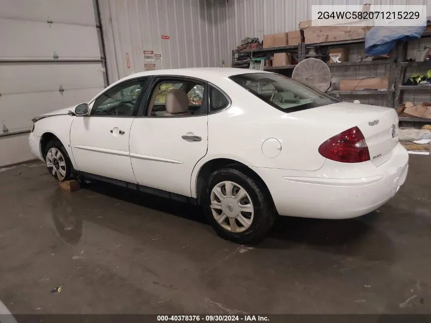 2G4WC582071215229 2007 Buick Lacrosse Cx