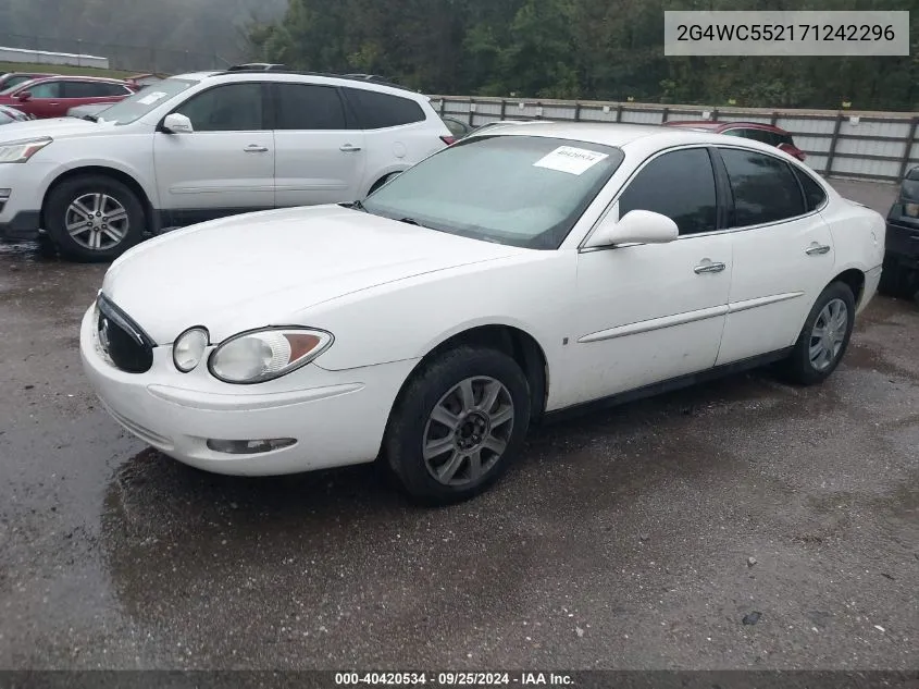 2007 Buick Lacrosse Cx VIN: 2G4WC552171242296 Lot: 40420534