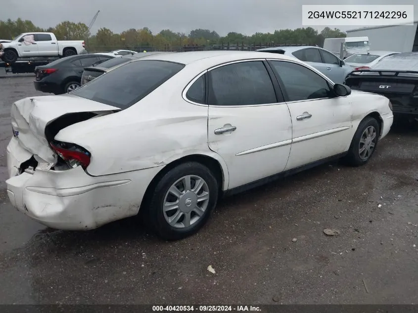 2G4WC552171242296 2007 Buick Lacrosse Cx