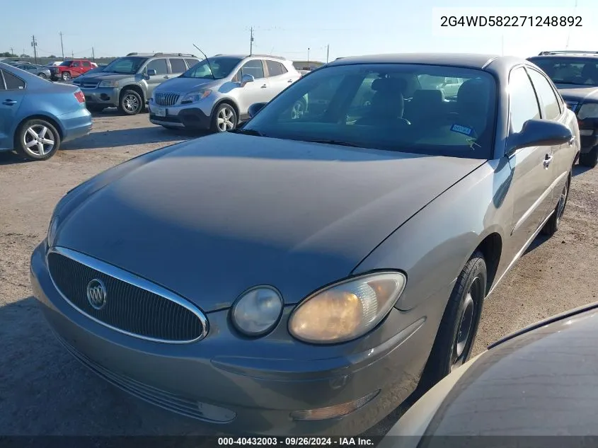 2007 Buick Lacrosse Cxl VIN: 2G4WD582271248892 Lot: 40432003