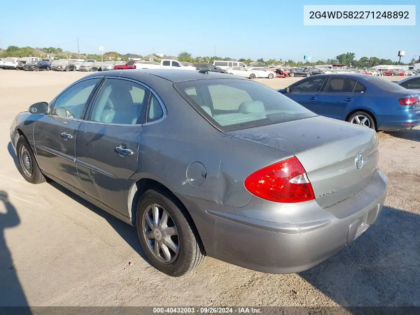 2007 Buick Lacrosse Cxl VIN: 2G4WD582271248892 Lot: 40432003