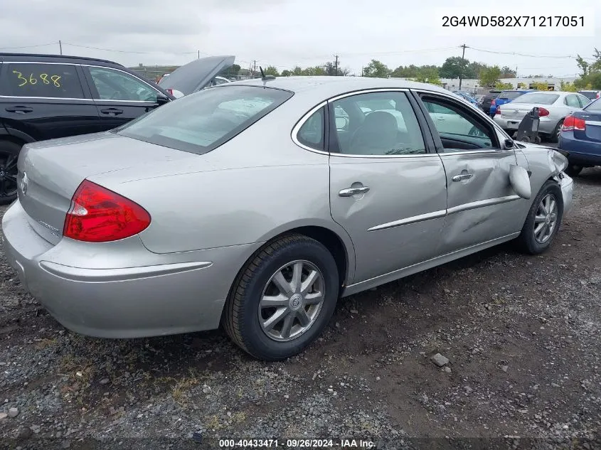 2007 Buick Lacrosse Cxl VIN: 2G4WD582X71217051 Lot: 40433471