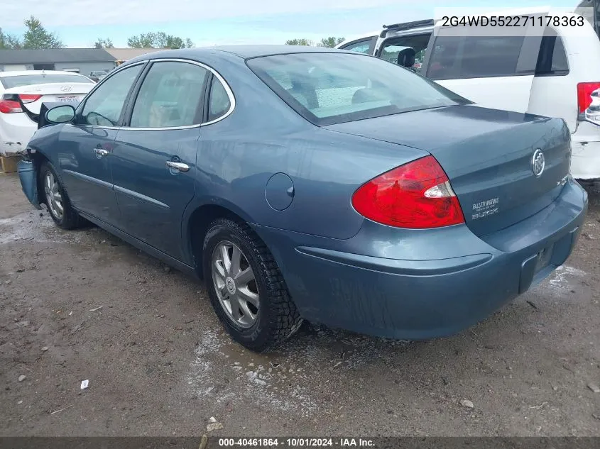 2007 Buick Lacrosse Cxl VIN: 2G4WD552271178363 Lot: 40461864