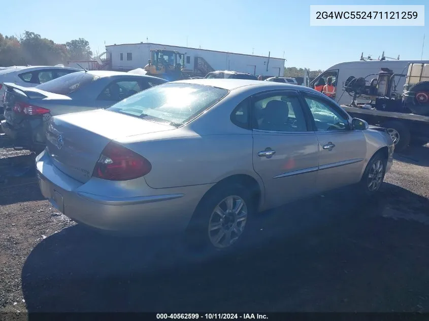 2007 Buick Lacrosse Cx VIN: 2G4WC552471121259 Lot: 40562599