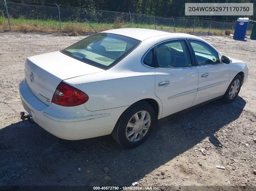 2007 Buick Lacrosse Cx VIN: 2G4WC552971170750 Lot: 40572790