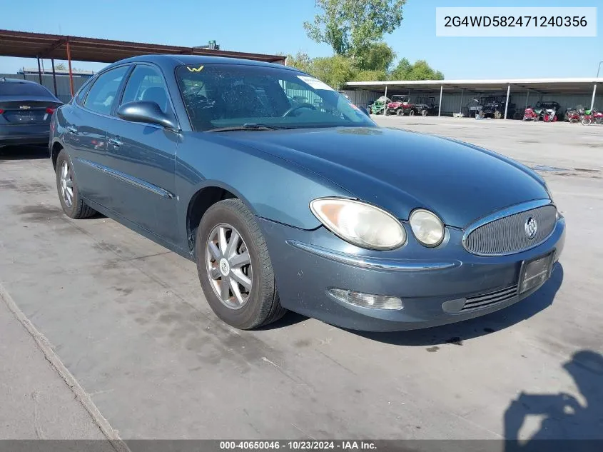 2G4WD582471240356 2007 Buick Lacrosse Cxl