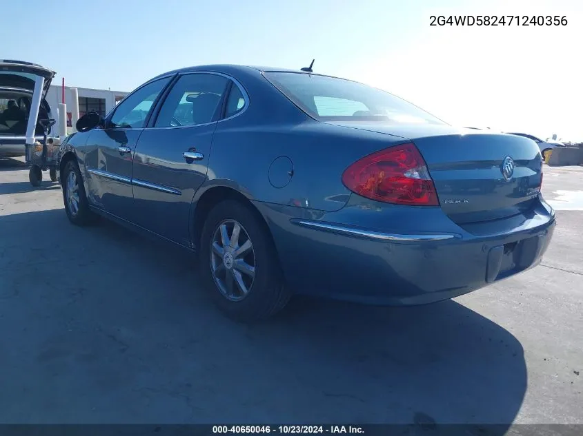 2G4WD582471240356 2007 Buick Lacrosse Cxl