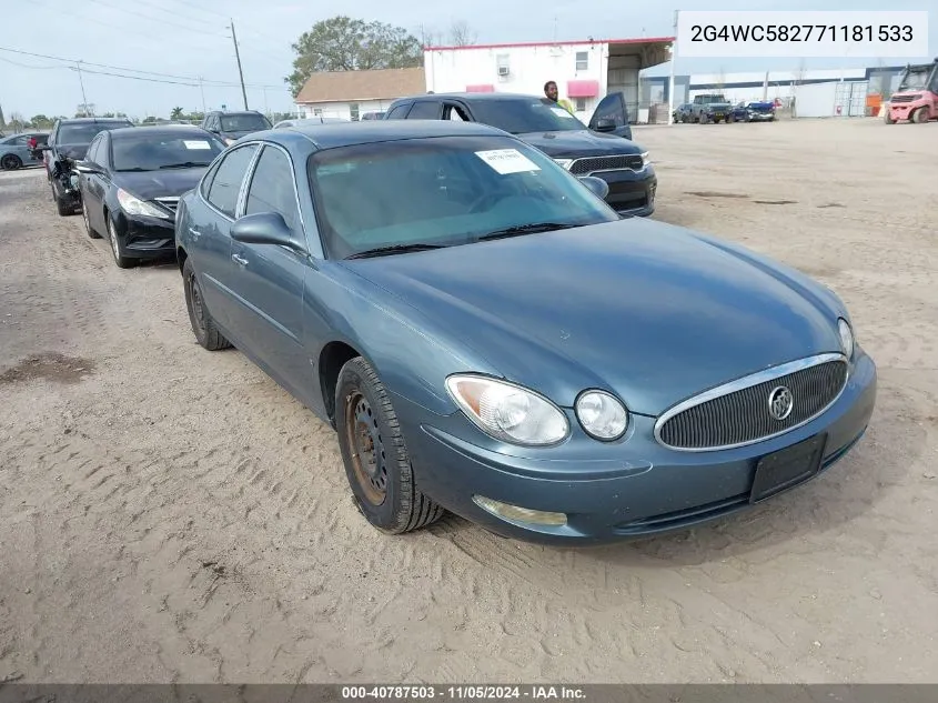 2007 Buick Lacrosse Cx VIN: 2G4WC582771181533 Lot: 40787503