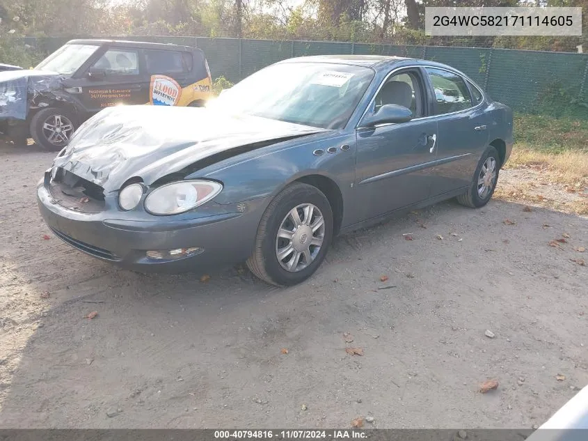 2007 Buick Lacrosse Cx VIN: 2G4WC582171114605 Lot: 40794816