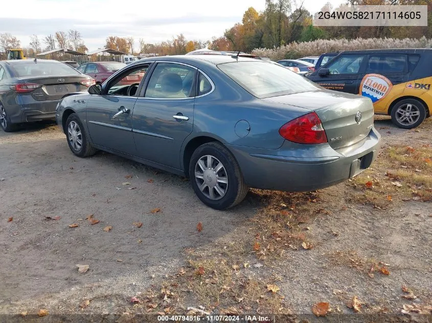 2007 Buick Lacrosse Cx VIN: 2G4WC582171114605 Lot: 40794816