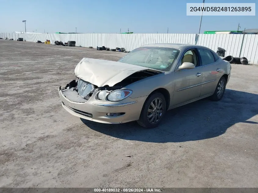 2008 Buick Lacrosse Cxl VIN: 2G4WD582481263895 Lot: 40189032