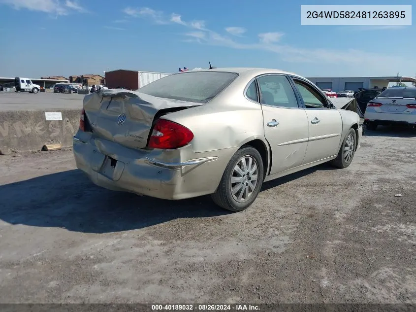 2G4WD582481263895 2008 Buick Lacrosse Cxl