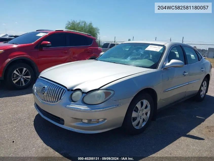 2008 Buick Lacrosse Cx VIN: 2G4WC582581180057 Lot: 40288131