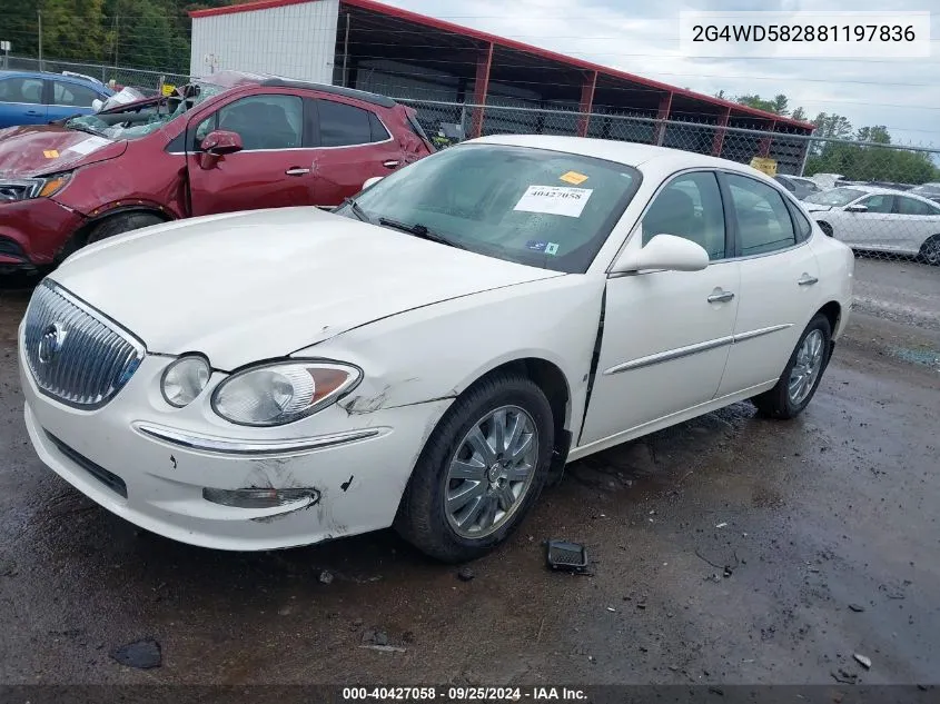 2008 Buick Lacrosse Cxl VIN: 2G4WD582881197836 Lot: 40427058