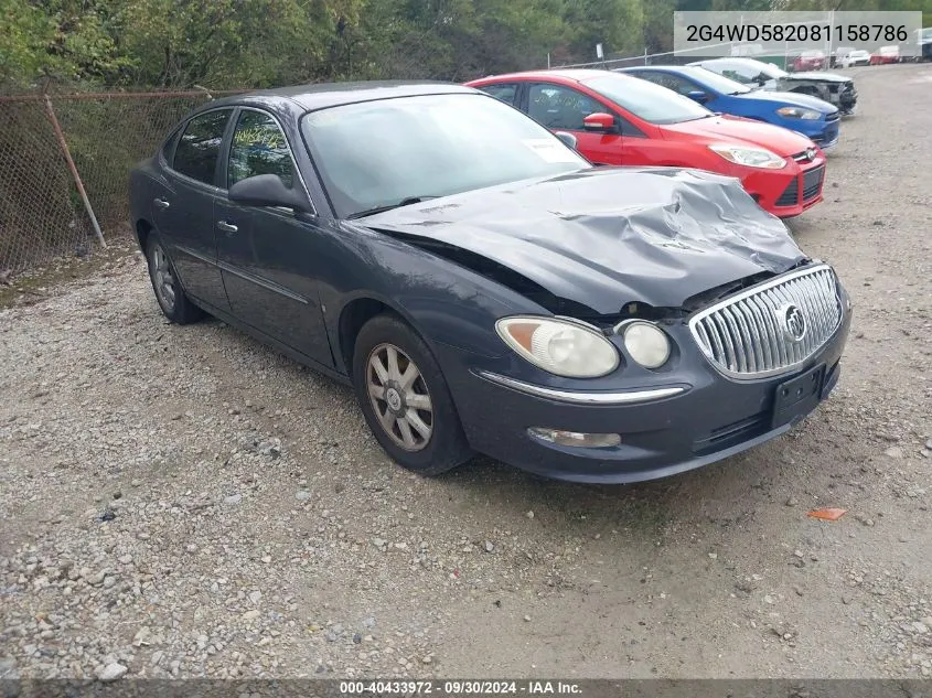 2G4WD582081158786 2008 Buick Lacrosse Cxl