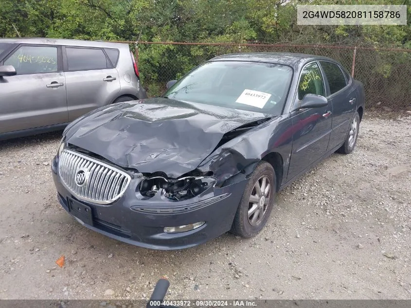 2G4WD582081158786 2008 Buick Lacrosse Cxl