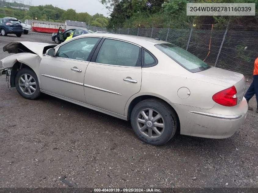 2G4WD582781160339 2008 Buick Lacrosse Cxl