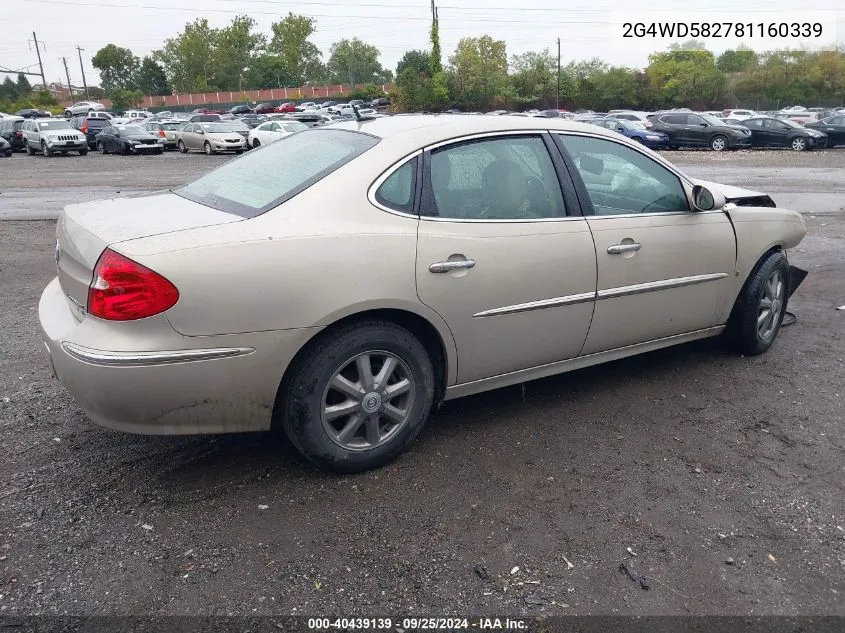 2G4WD582781160339 2008 Buick Lacrosse Cxl