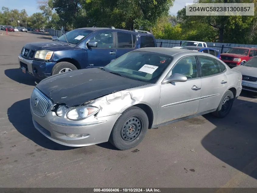 2008 Buick Lacrosse Cx VIN: 2G4WC582381300857 Lot: 40560406