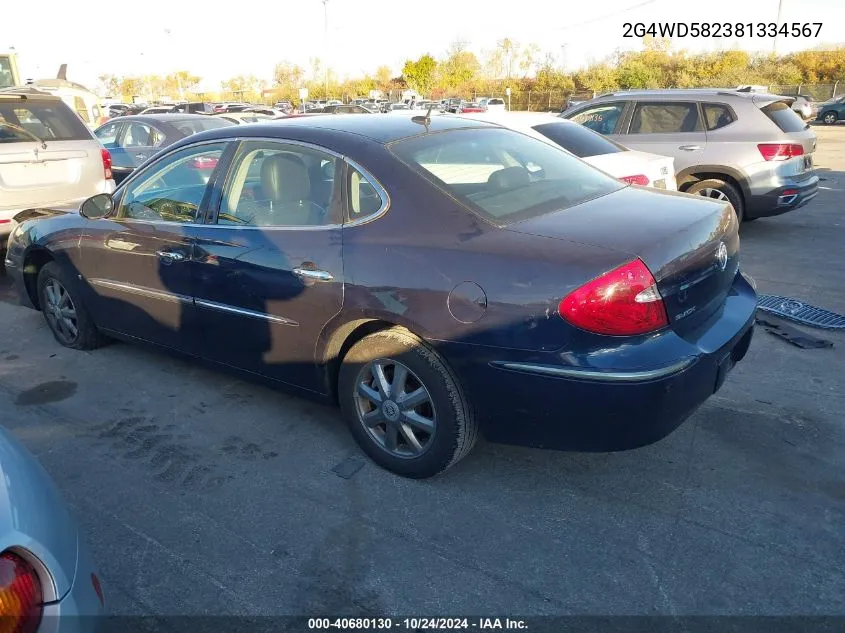 2G4WD582381334567 2008 Buick Lacrosse Cxl