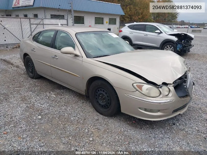 2008 Buick Lacrosse Cxl VIN: 2G4WD582881374093 Lot: 40781126