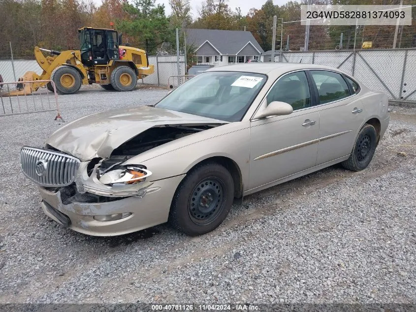 2008 Buick Lacrosse Cxl VIN: 2G4WD582881374093 Lot: 40781126