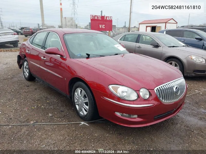 2008 Buick Lacrosse Cx VIN: 2G4WC582481161810 Lot: 40848624