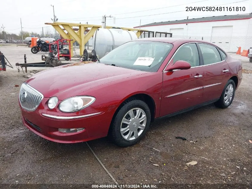 2008 Buick Lacrosse Cx VIN: 2G4WC582481161810 Lot: 40848624