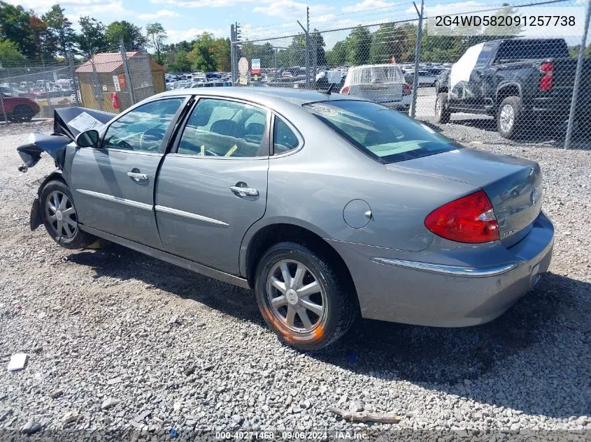 2009 Buick Lacrosse Cxl VIN: 2G4WD582091257738 Lot: 40271468