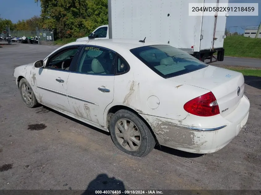 2009 Buick Lacrosse Cxl VIN: 2G4WD582X91218459 Lot: 40376435