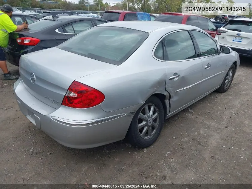 2009 Buick Lacrosse Cxl VIN: 2G4WD582X91143245 Lot: 40448615