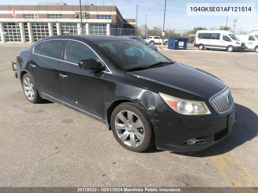 1G4GK5EG1AF121514 2010 Buick Lacrosse Cxl V6