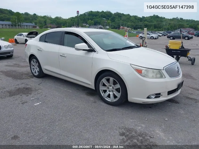 1G4GC5EG5AF147398 2010 Buick Lacrosse Cxl