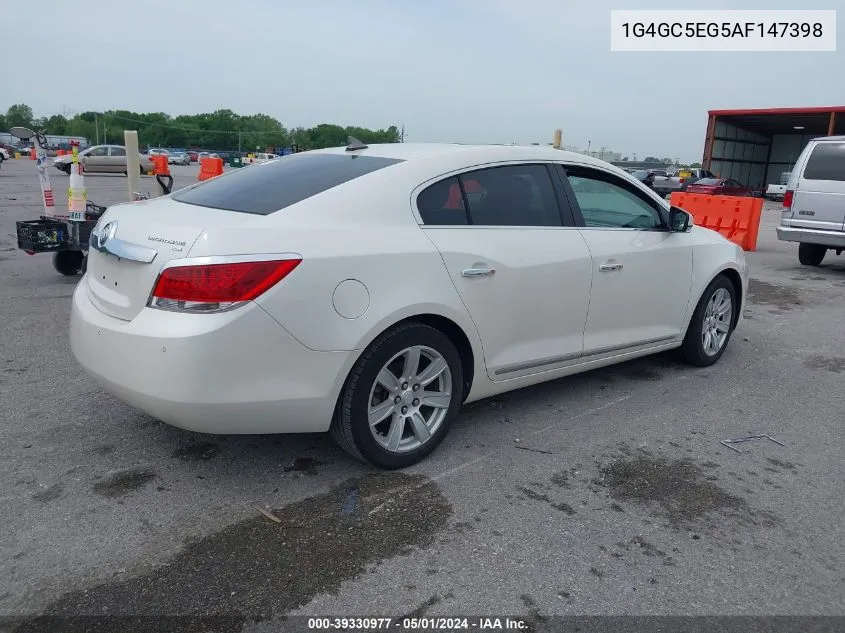 1G4GC5EG5AF147398 2010 Buick Lacrosse Cxl