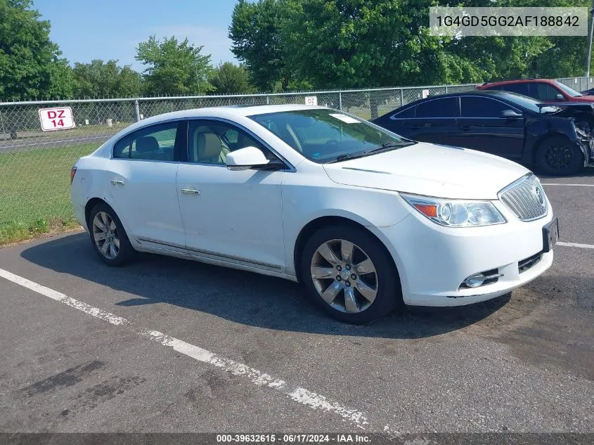 2010 Buick Lacrosse Cxl VIN: 1G4GD5GG2AF188842 Lot: 39632615