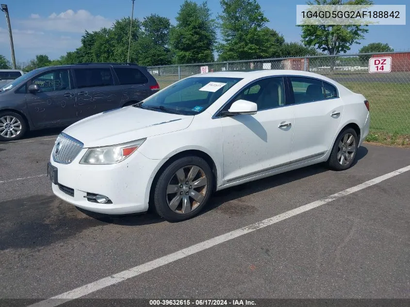 1G4GD5GG2AF188842 2010 Buick Lacrosse Cxl