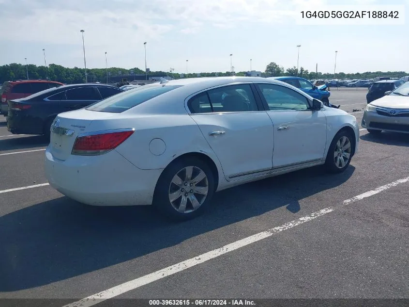 2010 Buick Lacrosse Cxl VIN: 1G4GD5GG2AF188842 Lot: 39632615