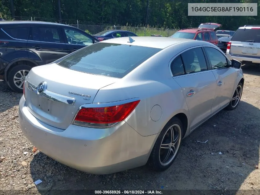 2010 Buick Lacrosse Cxl VIN: 1G4GC5EG8AF190116 Lot: 39658926