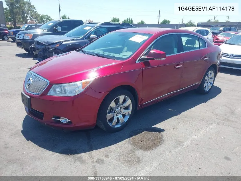 2010 Buick Lacrosse Cxs VIN: 1G4GE5EV1AF114178 Lot: 39758946