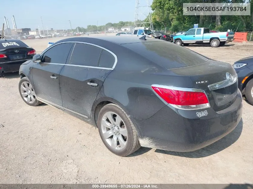 2010 Buick Lacrosse VIN: 1G4GK5EG5AF193784 Lot: 39949655