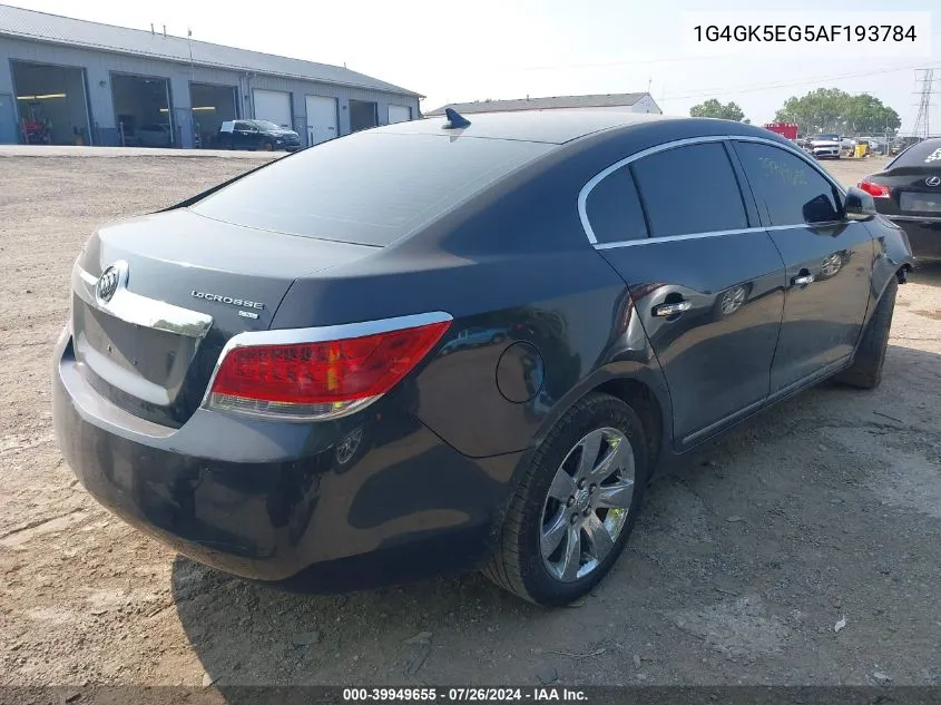 2010 Buick Lacrosse VIN: 1G4GK5EG5AF193784 Lot: 39949655