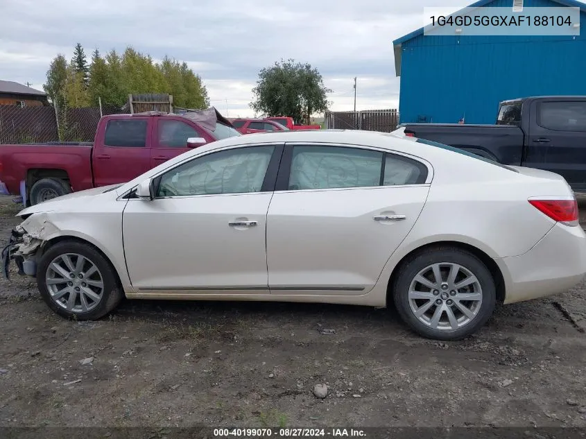 2010 Buick Lacrosse Cxl VIN: 1G4GD5GGXAF188104 Lot: 40199070