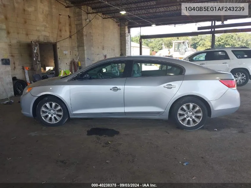 2010 Buick Lacrosse Cx VIN: 1G4GB5EG1AF243239 Lot: 40238375