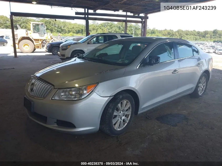 1G4GB5EG1AF243239 2010 Buick Lacrosse Cx