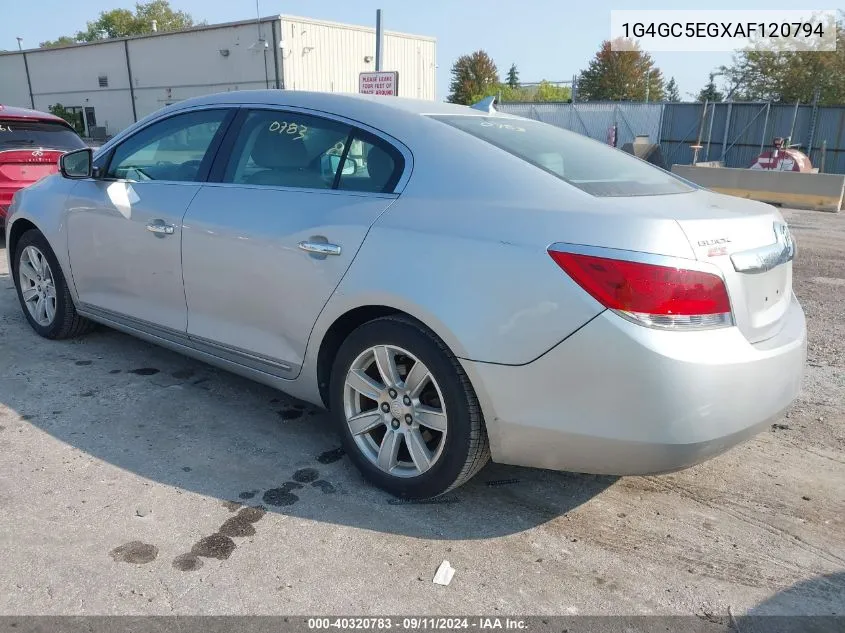 2010 Buick Lacrosse Cxl VIN: 1G4GC5EGXAF120794 Lot: 40320783