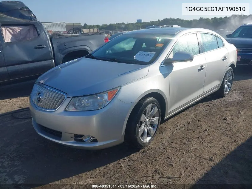 1G4GC5EG1AF190510 2010 Buick Lacrosse Cxl