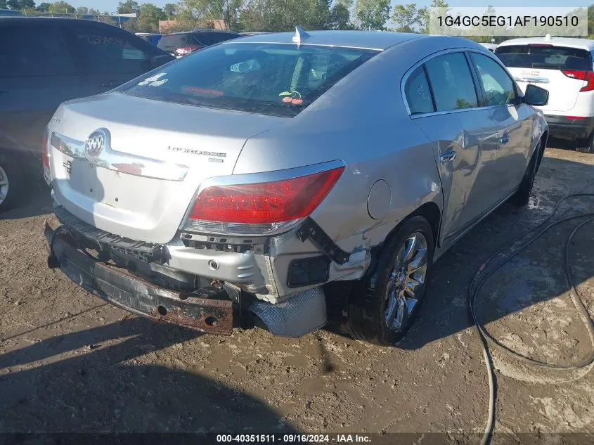 1G4GC5EG1AF190510 2010 Buick Lacrosse Cxl