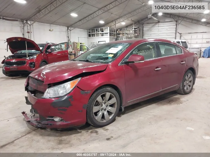 1G4GD5EG4AF236585 2010 Buick Lacrosse Cxl