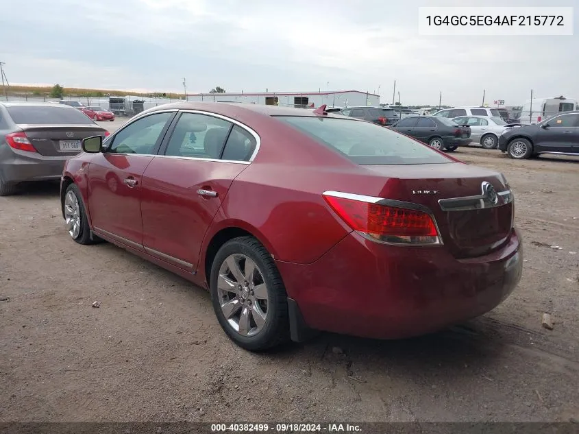 2010 Buick Lacrosse Cxl VIN: 1G4GC5EG4AF215772 Lot: 40382499